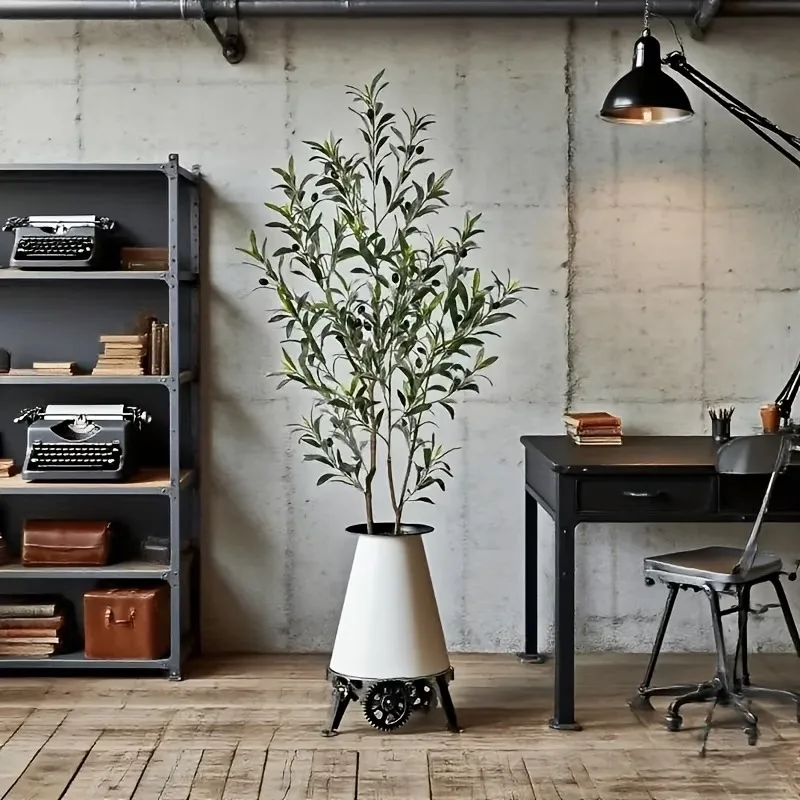 Ficus Lyrata Tree - 人工オリーブの木 28cm-120cm ポットなし フェイクグリーン植物 室内 リビングルーム