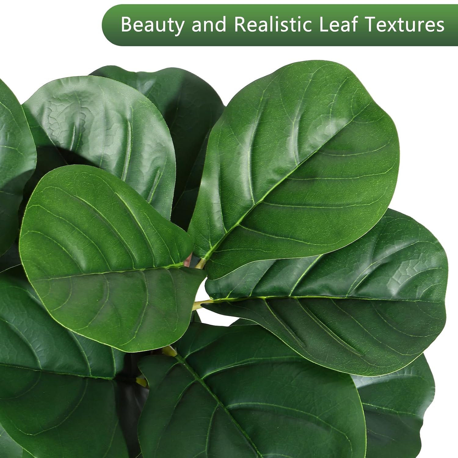高さ約1.2mの人工フィドルリーフフィグツリー。48枚の葉が - Ficus Lyrata Tree のレビューと価格