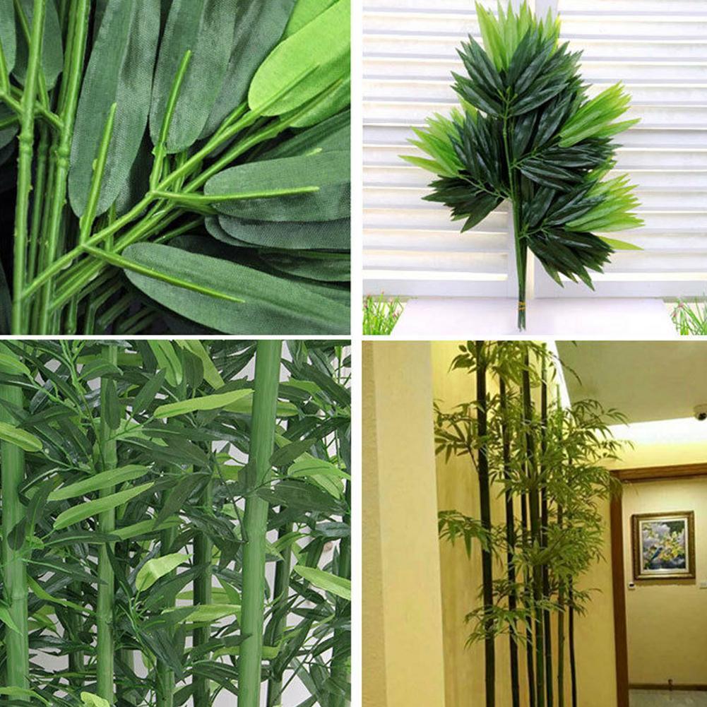 10 個人工緑の竹の葉フェイクグリーン植物シミュレーション緑 - Ficus Lyrata Tree のレビューと価格