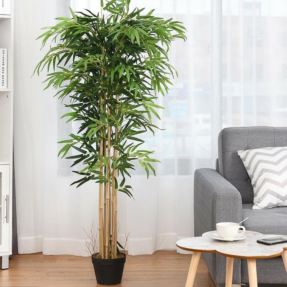 10 個人工緑の竹の葉フェイクグリーン植物シミュレーション緑 - Ficus Lyrata Tree のレビューと価格
