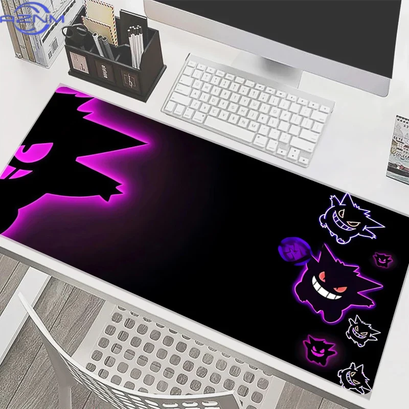 ゲンガーの黒と紫のネオンカラーのシルエットが描かれた大型マウ - Tradescantia Purple のレビューと価格
