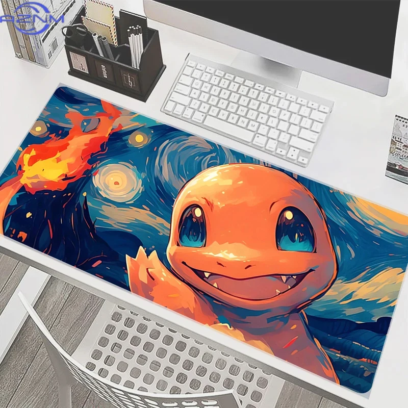 ゲンガーの黒と紫のネオンカラーのシルエットが描かれた大型マウ - Tradescantia Purple のレビューと価格