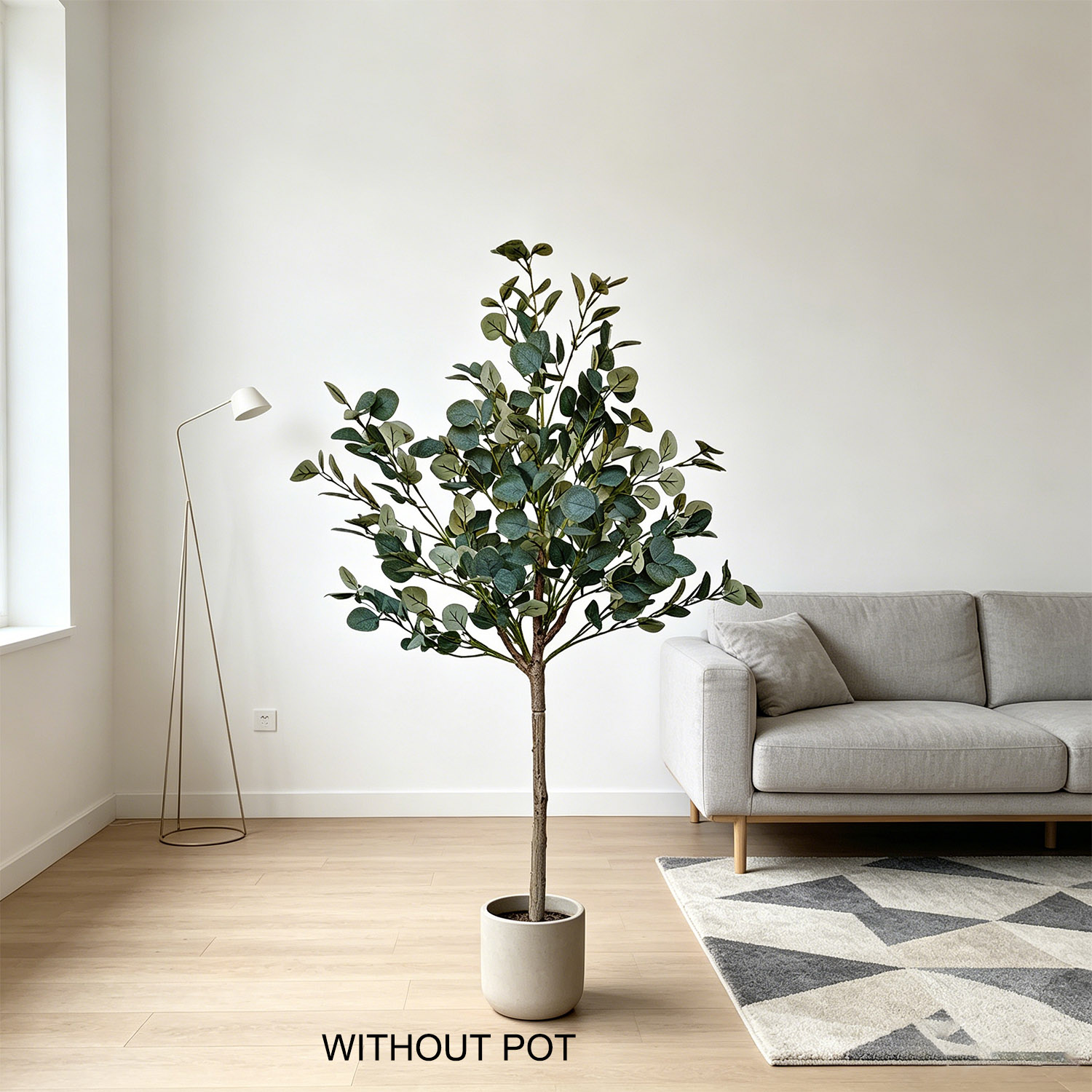 140cm人工ユーカリ植物、UV耐性のあるフェイクプラント、 - Ficus Lyrata Tree のレビューと価格