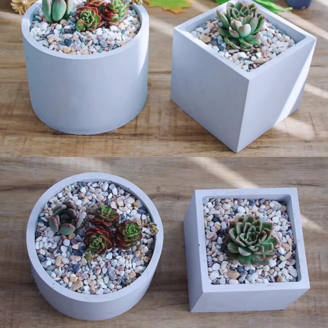 15cm大型丸型コンクリート植木鉢シリコンモールド、正方形セ - Echeveria Succulent のレビューと価格
