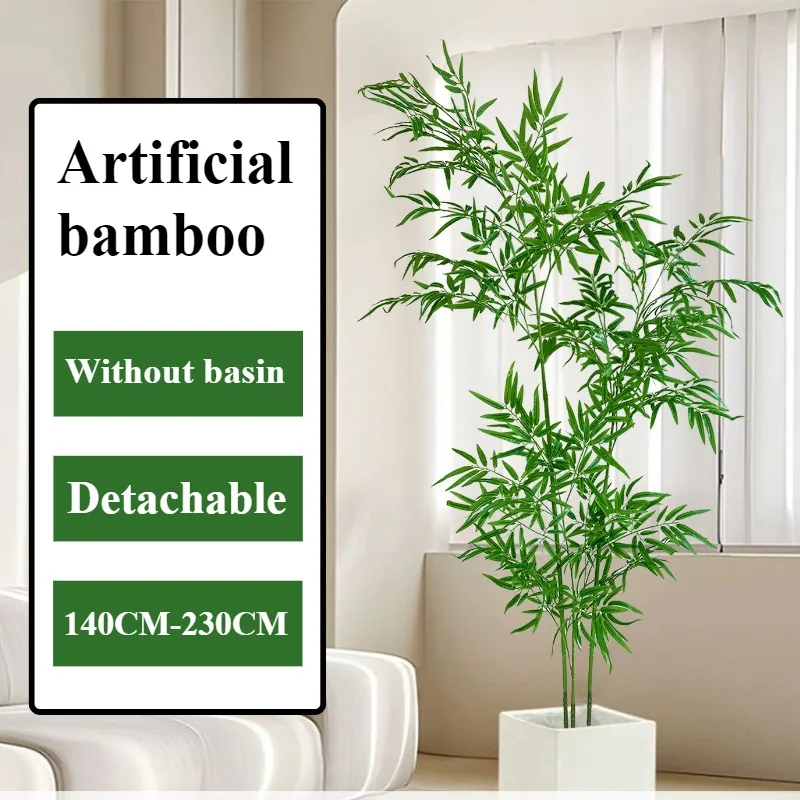 人工竹大緑竹 1.4 メートルに 2.3 メートル竹ホーム床 - Ficus Lyrata Tree のレビューと価格