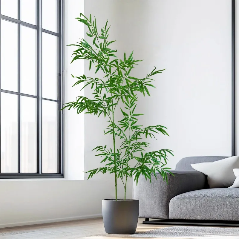 人工竹大緑竹 1.4 メートルに 2.3 メートル竹ホーム床 - Ficus Lyrata Tree のレビューと価格