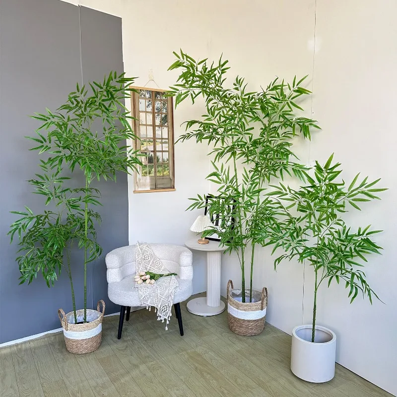 人工竹大緑竹 1.4 メートルに 2.3 メートル竹ホーム床 - Ficus Lyrata Tree のレビューと価格